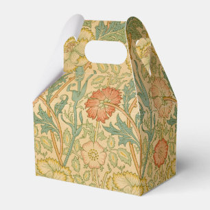 William Morris Pink Rose Border Floral Art Favor Boxes