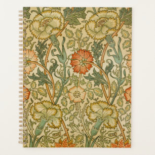 William Morris Pink Rose Border Floral Art Planner