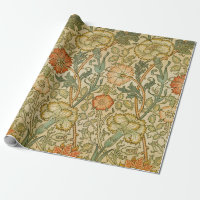 William Morris Pink Rose Border Floral Art