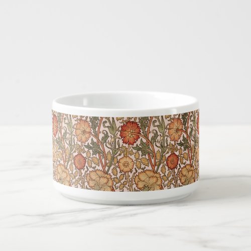 William Morris Pink Rose Flower Wallpaper Pattern Bowl