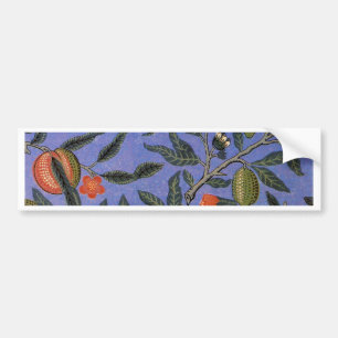 William Morris Pomegranate Blue Colorful Wallpaper Bumper Sticker