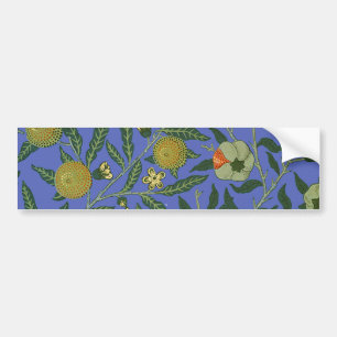 William Morris Pomegranate Blue Colorful Wallpaper Bumper Sticker