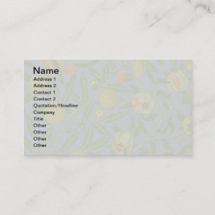 William Morris Pomegranate Blue Colorful Wallpaper Business Card