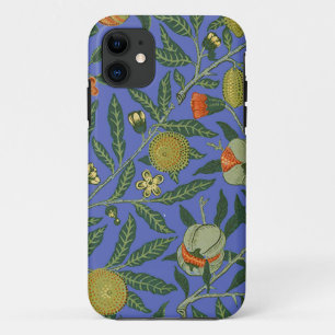 William Morris Pomegranate Blue Colorful Wallpaper iPhone 11 Case