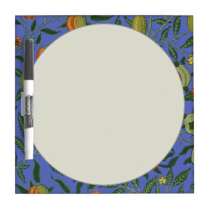 William Morris Pomegranate Blue Colorful Wallpaper Dry Erase Board