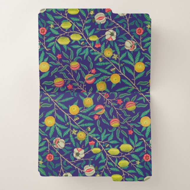 William Morris Pomegranate Botanical Print Folders (Inside Left)