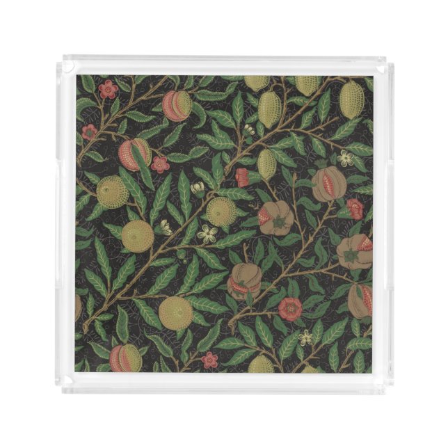 William Morris Pomegranate Classic Fruit Acrylic Tray (Front)