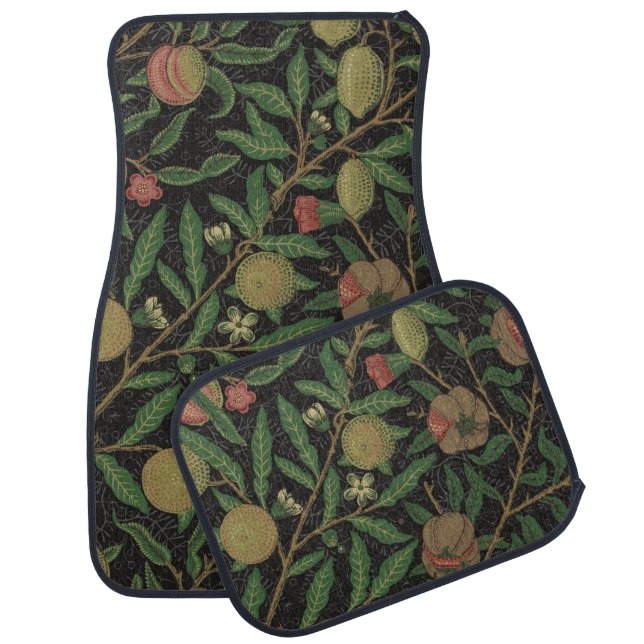 William Morris Pomegranate Classic Fruit Car Floor Mat (Set)