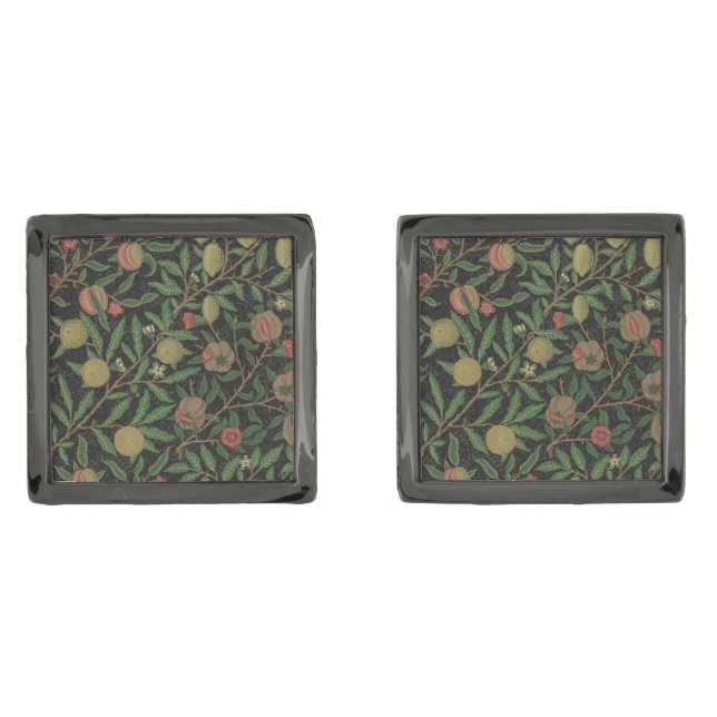 William Morris Pomegranate Classic Fruit Cufflinks (Front)