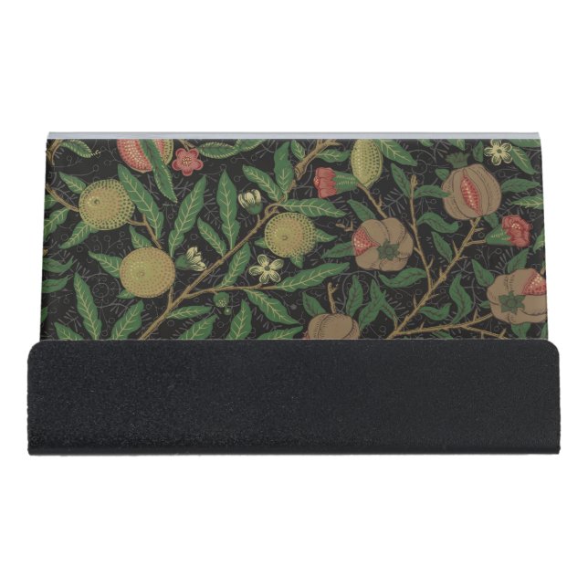 William Morris Pomegranate Classic Fruit Desk Business Card Holder (Front)
