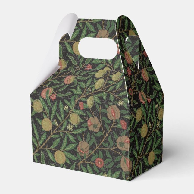 William Morris Pomegranate Classic Fruit Favor Boxes (Front Side)