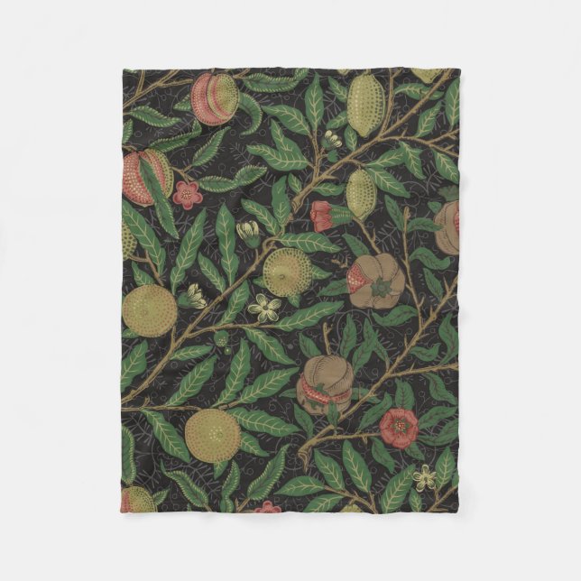 William Morris Pomegranate Classic Fruit Fleece Blanket (Front)