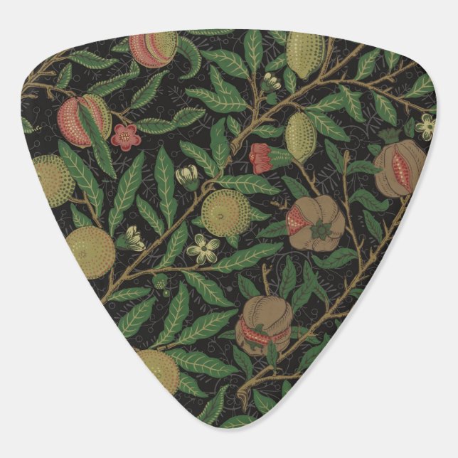 William Morris Pomegranate Classic Fruit Guitar Pick (Back)