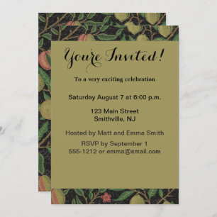 William Morris Pomegranate Classic Fruit Invitation