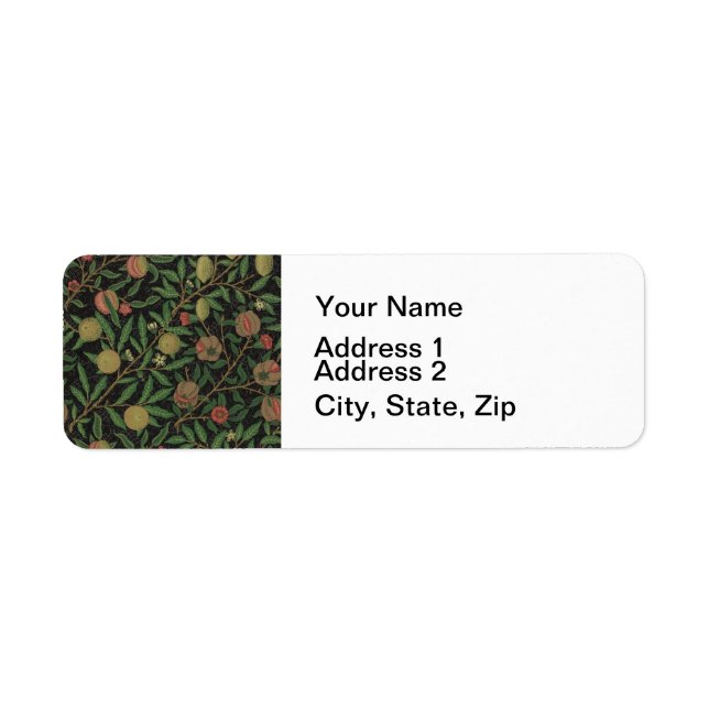 William Morris Pomegranate Classic Fruit Label (Front)