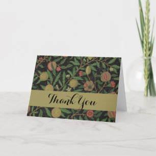 William Morris Pomegranate Classic Fruit Letterpress Thank You Card