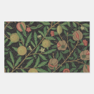 William Morris Pomegranate Classic Fruit Rectangular Sticker
