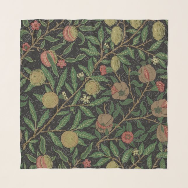 William Morris Pomegranate Classic Fruit Scarf (Front)