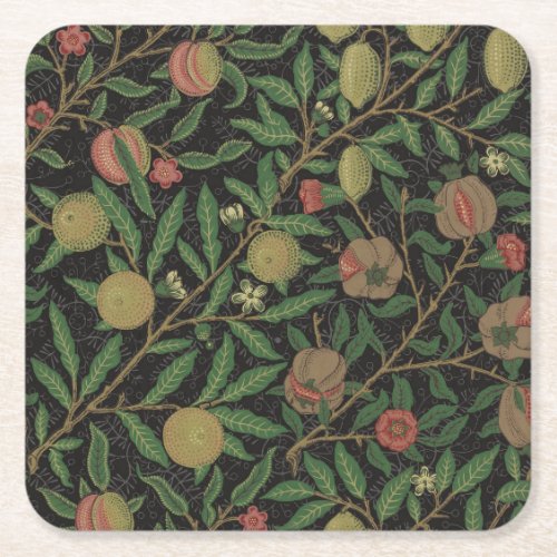 William Morris Pomegranate Classic Fruit Square Paper Coaster