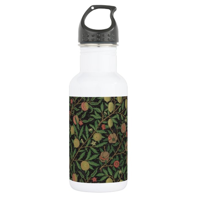 William Morris Pomegranate Classic Fruit Stainless Steel Water Bottle (Front)