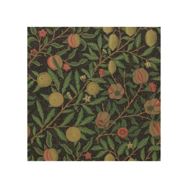 William Morris Pomegranate Classic Fruit Wood Wall Art (Front)