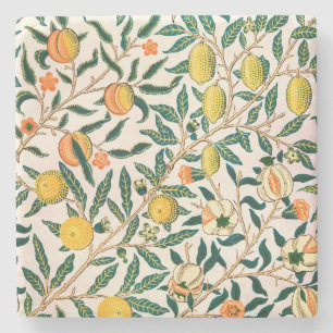 WILLIAM MORRIS "POMEGRANATE" DESIGN STONE COASTER