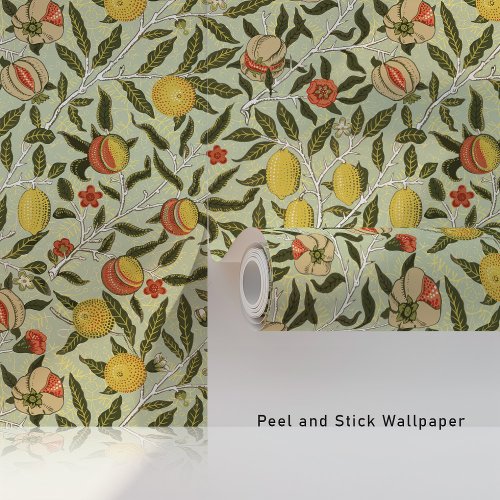 William Morris Pomegranate Floral Sage Green Wallpaper