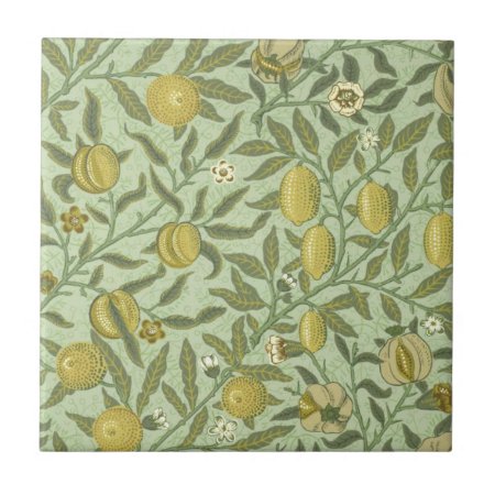 William Morris Pomegranate Fruit Design Ceramic Tile