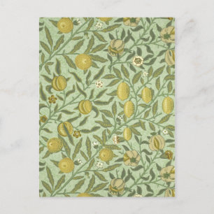 William Morris Pomegranate Fruit Design Postcard