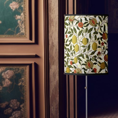 William Morris Pomegranate Lemons Yellow Fruits Table Lamp