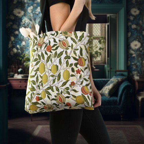 William Morris Pomegranate Lemons Yellow Fruits Tote Bag