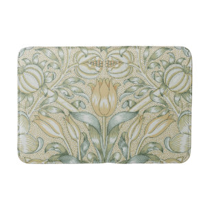 William Morris Pomegranate Pattern Antique Lily  Bath Mat