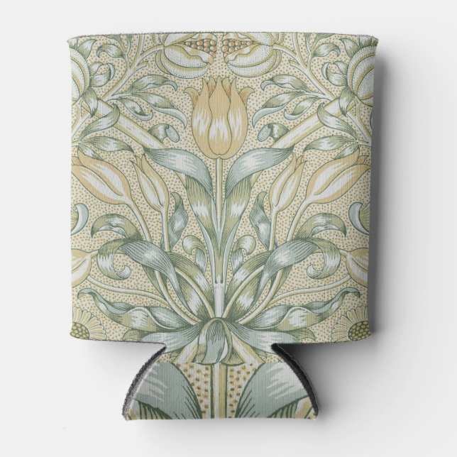 William Morris Pomegranate Pattern Antique Lily  Can Cooler (Front)
