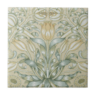 William Morris Pomegranate Pattern Antique Lily  Ceramic Tile