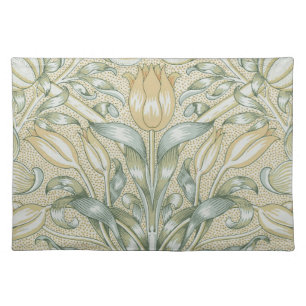 William Morris Pomegranate Pattern Antique Lily  Cloth Placemat