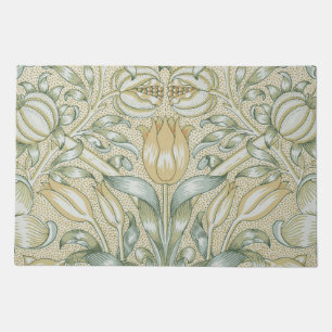 William Morris Pomegranate Pattern Antique Lily Doormat