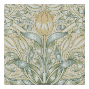 William Morris Pomegranate Pattern Antique Lily  Faux Canvas Print