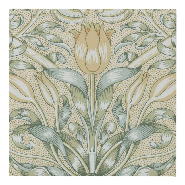 William Morris Pomegranate Pattern Antique Lily  Faux Canvas Print (Front)