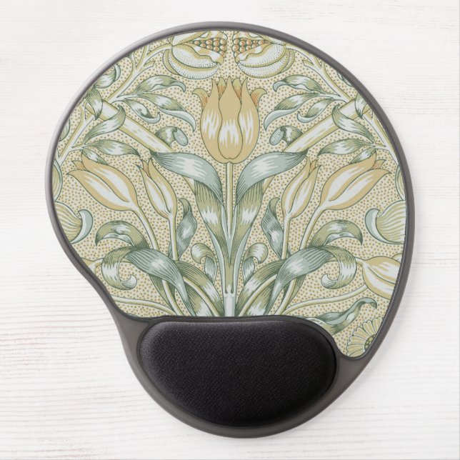William Morris Pomegranate Pattern Antique Lily  Gel Mouse Pad (Front)