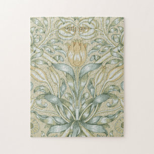 William Morris Pomegranate Pattern Antique Lily  Jigsaw Puzzle