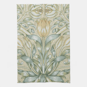 William Morris Pomegranate Pattern Antique Lily  Kitchen Towel