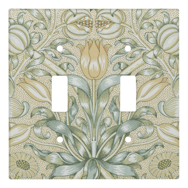William Morris Pomegranate Pattern Antique Lily  Light Switch Cover (Front)