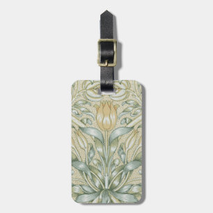William Morris Pomegranate Pattern Antique Lily  Luggage Tag