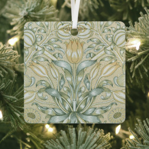 William Morris Pomegranate Pattern Antique Lily Metal Ornament