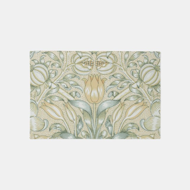 William Morris Pomegranate Pattern Antique Lily  Outdoor Rug (Front)