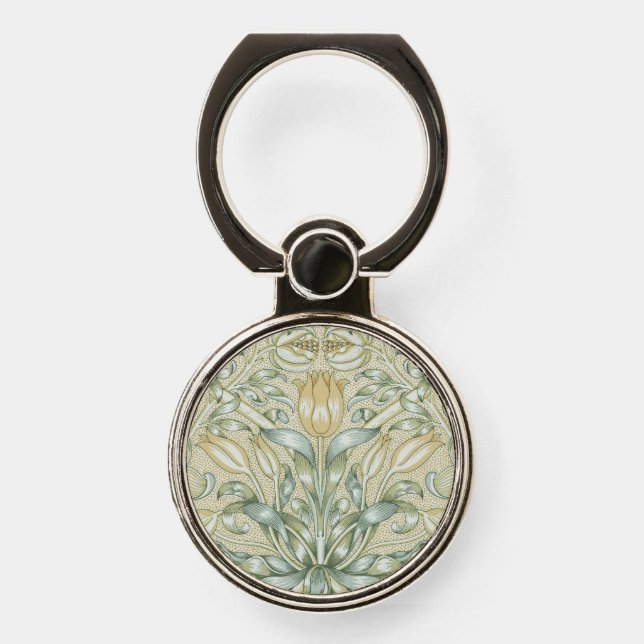 William Morris Pomegranate Pattern Antique Lily  Phone Ring Stand (Front)
