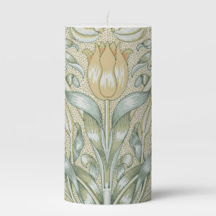 William Morris Pomegranate Pattern Antique Lily Pillar Candle
