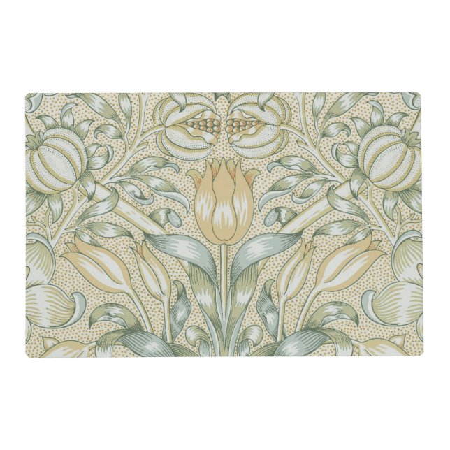 William Morris Pomegranate Pattern Antique Lily  Placemat (Front)