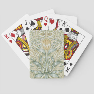 William Morris Pomegranate Pattern Antique Lily  Poker Cards