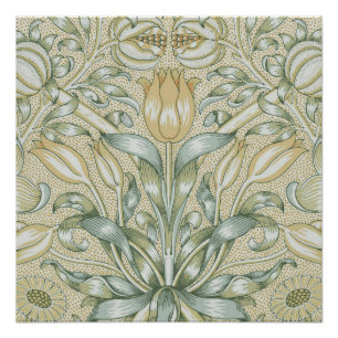 William Morris Pomegranate Pattern Antique Lily  Poster